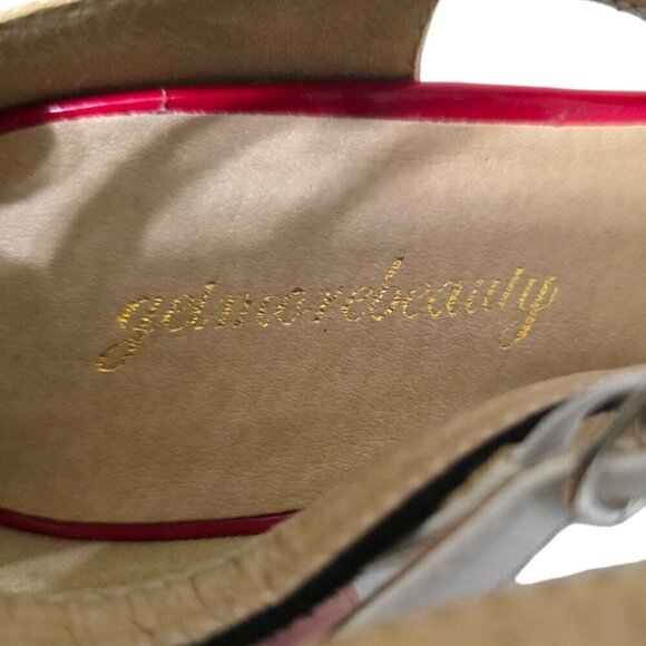 GetMoreBeauty Colorblock Peep Toe Platform Heels Sz 38 - Picture 7 of 7